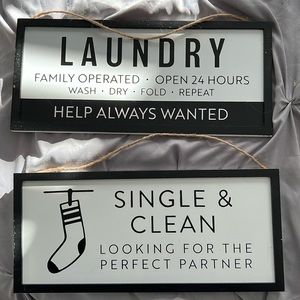 Laundry songs to go in laundry room or house as decoration.